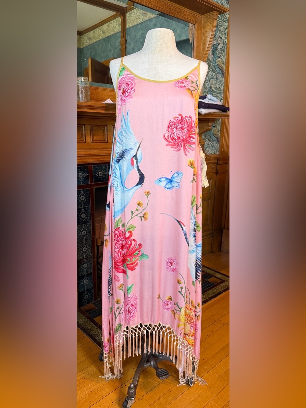 Aratta Legend of the Crane Maxi Dress #boho #embroidery